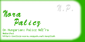 nora palicz business card